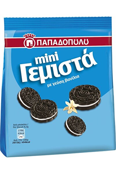 OEM Μίνι Μπισκότα Γεμιστά με Βανίλια 90γρ (02-04323)