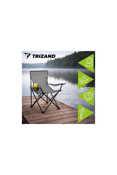 Trizand Scaun de pescuit pliabil 23675 – Gri