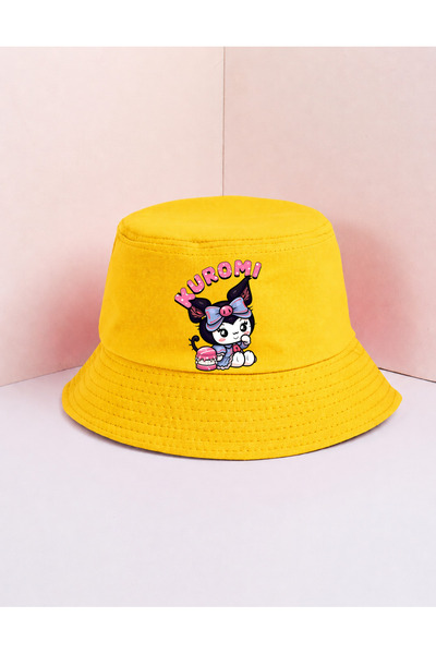 lovver Kuromi Designed Premium Printed 100% Cotton Bucket Hat