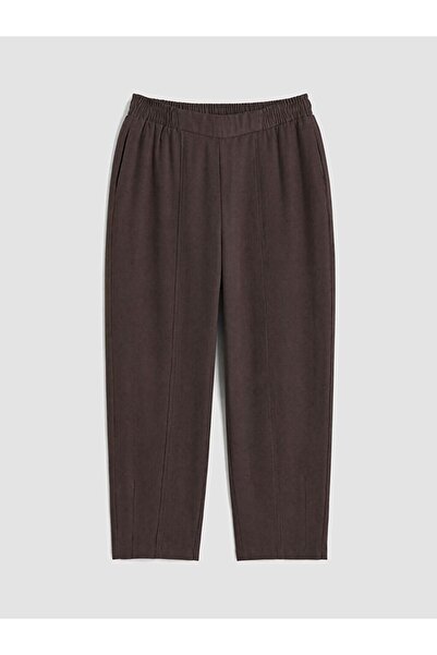LC Waikiki Lcw Grace Brown Women's Elastic Waist Pants