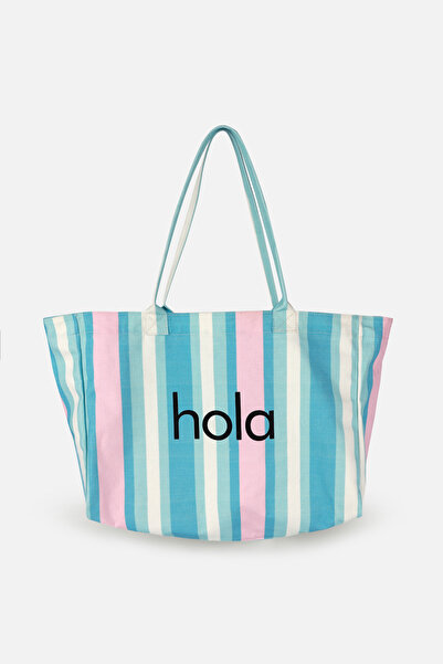ICONE BAG حقيبة كتف قماشية مطبوعة بتصميم متدرج من Icone، حقيبة شاطئية متدرجة ...