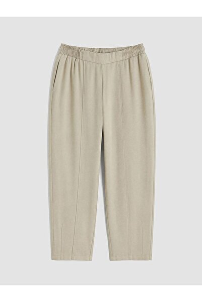 LC Waikiki Lcw Grace Beige Women's Elastic Waist Pants