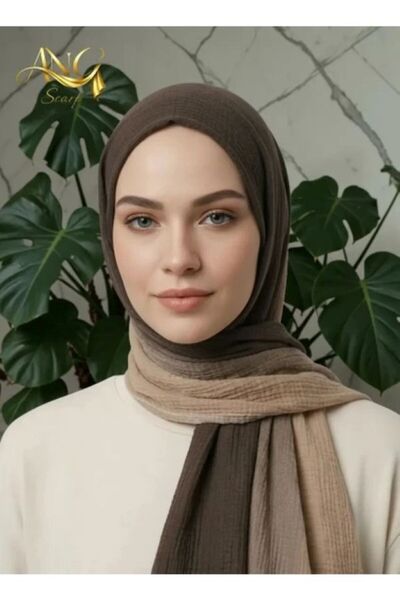 Mooncorn Ang-Scarf Degrade Müslin Lila Şal