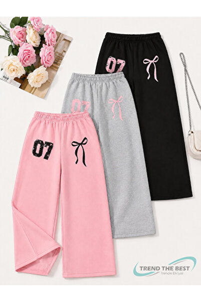TREND THE BEST Trendin En İyisi Summer Unisex Kids Baggy Fit Black, Pink, Gra...