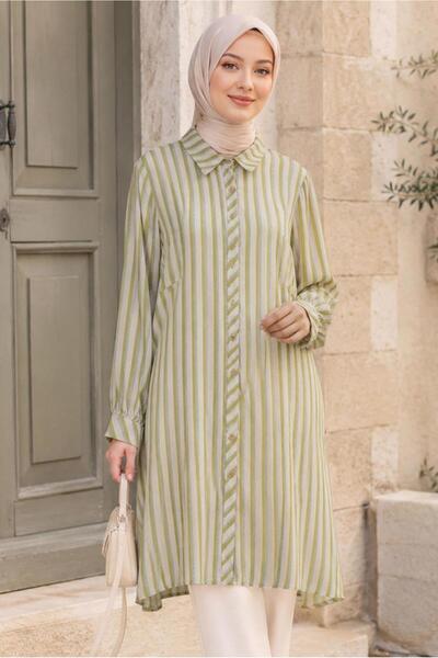 Alvina Striped Viscose Tunic 43788