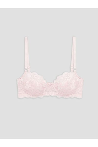 LC Waikiki LCW DREAM Pembe Balenli Dolgusuz Dantelli Tişört Sütyen