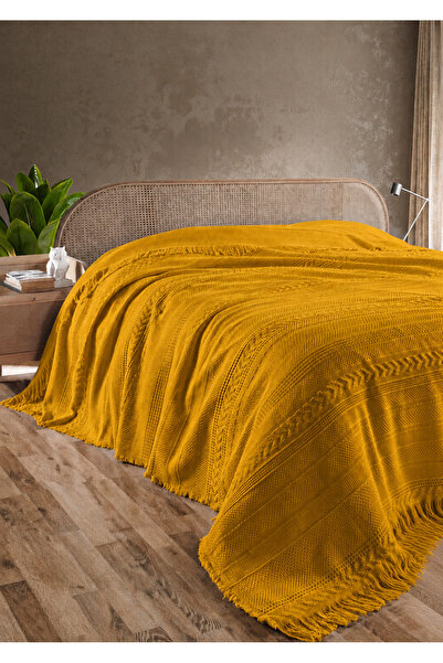 Vannes Home Cuvertură de pat dublă din țesătură jacquard, 100% bumbac, 230X240