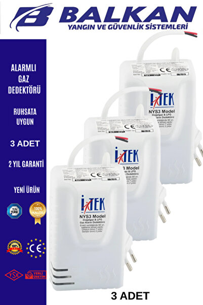 BALKAN YANGIN VE GÜVENLİK SİSTEMLERİ DOĞALGAZ GAZ DEDEKTÖRÜ ALARM CİHAZI NYS-...