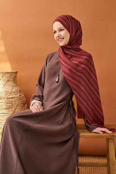 Silk Home Riva Shawl Tencel Line Burgundy