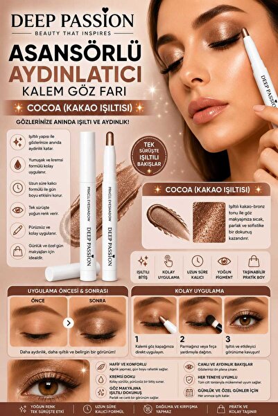 Deep Passion Asansörlü Aydınlatıcı, Kalem Göz Farı 1.7Gr