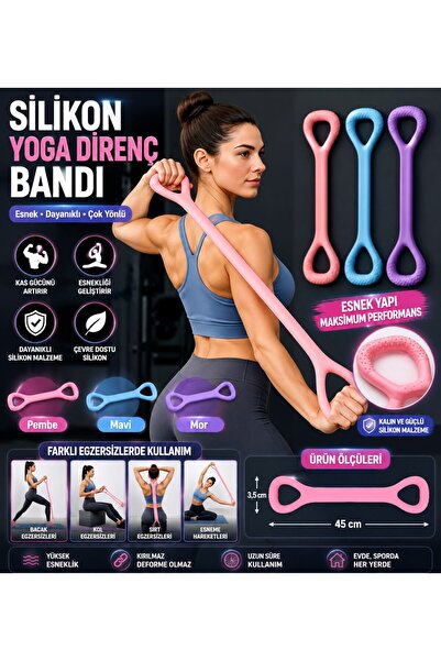 Neler Geldi Neler Silikon Yoga Direnç Bandı 45x3,5 cm | Egzersiz Esnetme Last...