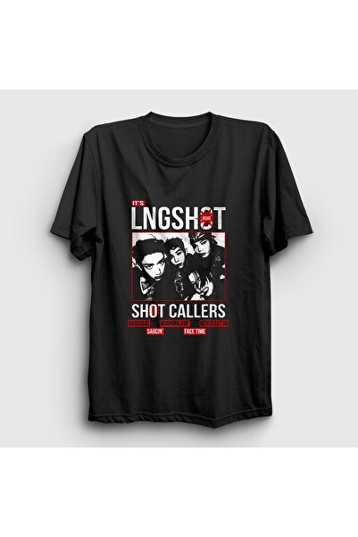 Presmono Unisex Black Poster V2 Shot Callers K-Pop Lngshot T-Shirt 613966Tt