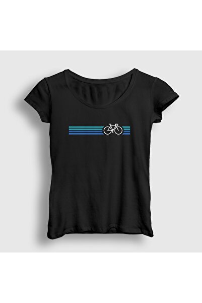 Presmono Women's Black Stripes Bike Gift Bicycle T-Shirt 614323Tt