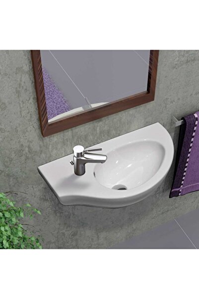 Serel 6742 Hygiene Plus Λευκός Πορσελάνινος Αριστερός Χειρονιπτήρας Μπάνιου Κ...