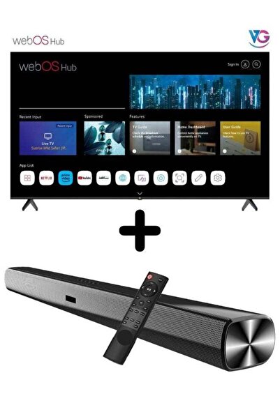 VG Bundle Of 65-inch Edgeless 4K UHD Smart TV (WebOS Hub, Dolby Audio, Framel...