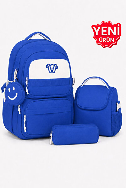 Freedom 4-Piece Satin Fabric Waterproof Primary School Bag Set with Lunch Bag...