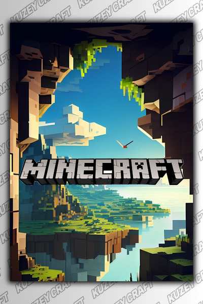 Kuzey Craft Minecraft Metal Poster Duvar Tablosu Özel Tasarım Hediye Parlak H...