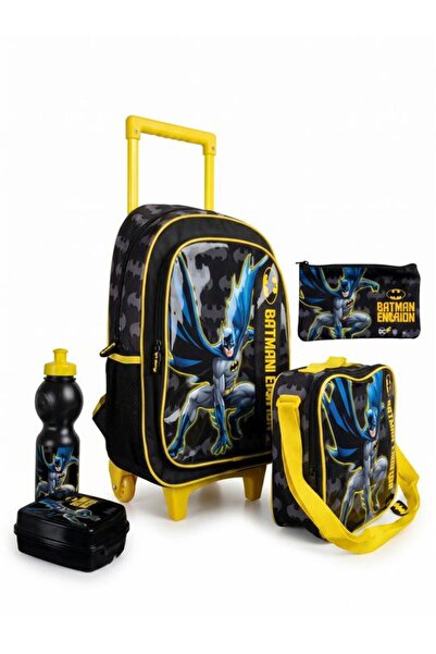 Taimi Batman Dark Hero 5 In 1 , Pencil Case, Water Bottle, Lunch Bag, Lunch Box