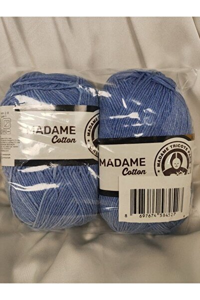 Ören Bayan MADAME COTTON Kot Blue Прежда за ръчно плетене (2 броя) - (Прежда ...
