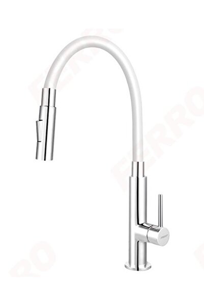 FERRO ZUMBA SLIM 2F BZA43W Επικαθήμενη μπαταρία νεροχύτη Λευκή