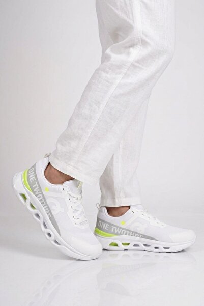Aspor White Gray Mesh Men's Sports Shoes