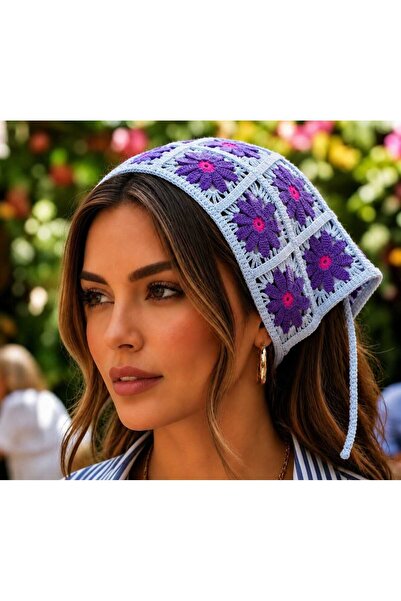 MyHubi Vintage Floral Motif Tie-On Summer Bandana