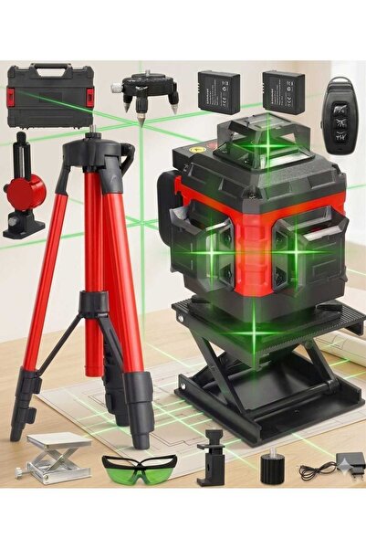 BH 16 Lines Laser Level Auto Self-Leveling 360 Green Stand Remote Control Cro...