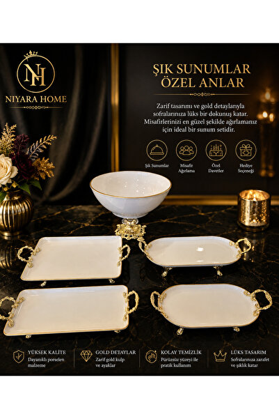 Niyara home 5 Piece Porcelain Set