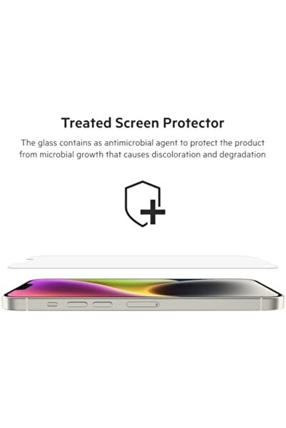 Yıldızan atu shop UltraGlass iPhone 14 Plus، واقي شاشة لهاتف iPhone 13 Pro Ma...