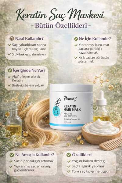 HOMM LİFE CLEAN Homm life keratın haır mask