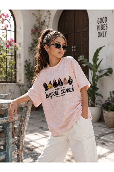 MASİON VESSAİRE You Are the Main Character Girls Printed Children's Summer T-...