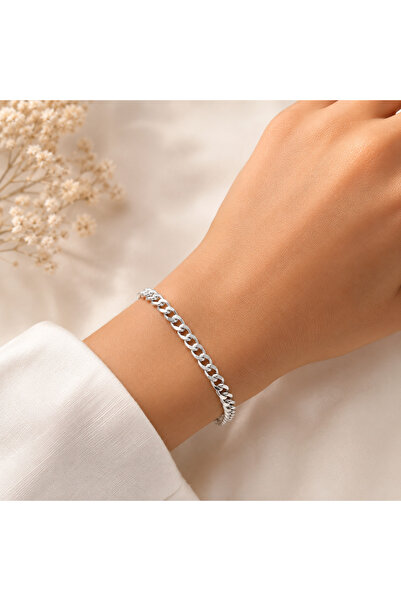 Kumru Studio Minimal Zircon Ring Chain Bracelet