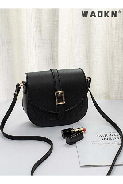 WAOKN Women's Fashion Solid Color Shoulder Bag, Girls' Simple Small Bag Messe...