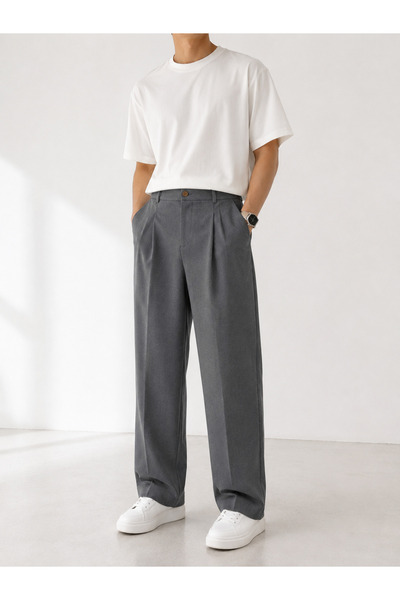 ZÉRIA Men's Baggy Fabric Trousers Comfortable Fit