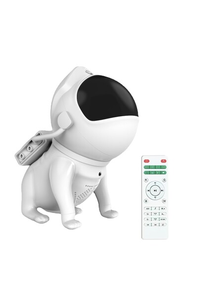 MACVI Proiector de stele cățeluș astronaut cu lumină de noapte — Muzică și il...