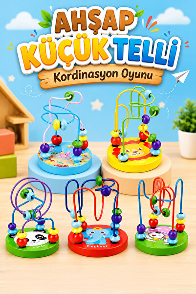 Circle Toys Ahşap Küçük Telli Koordinasyon Oyunu 1 Adet – Montessori Eğitici ...
