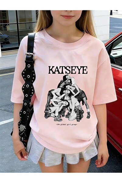 SVART WEAR Katseye Printed Crew Neck 100% Cotton Short Sleeve Kids and Teenag...