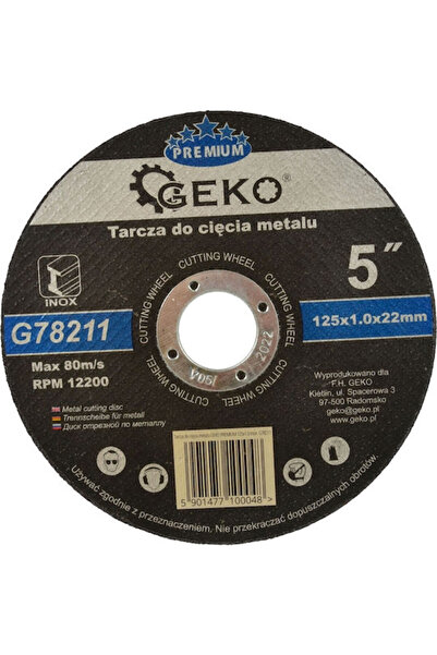 GEKO Disc de tăiere metal, diametru 125mm, 10 bucăți