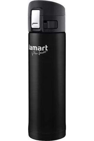LAMART Termos Branche din oțel inoxidabil și plastic, 420ml, Negru, Cod: LT4045