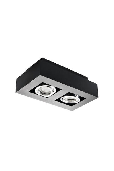 KANLUX Spot dublu cu soclu GU10, negru Cod produs: 26832