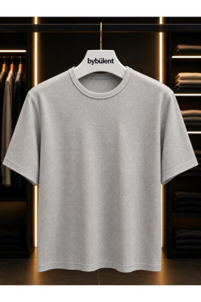 BYBÜLENT Honeycomb Dobby Slim Fit Fabric T-Shirt