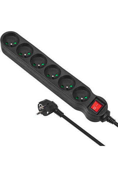 Maclean Energy Prelungitor cu 6 prize, cu USB-A, întrerupător și cablu de 5m ...