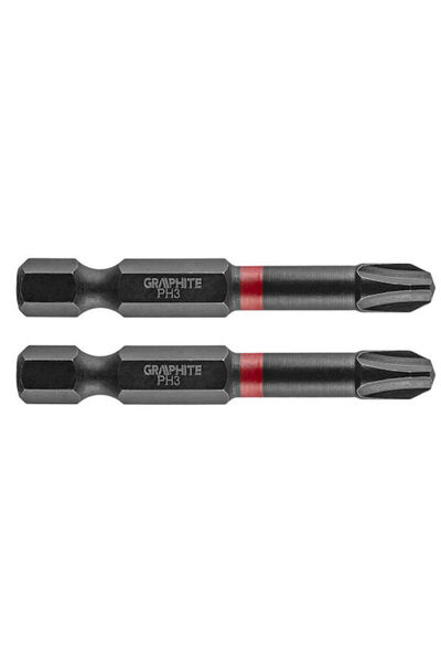 graphite Set de impact cu 2 biți de șurubelniță Cod: 56H520