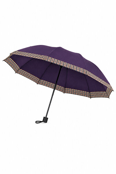 BRANDLESS Umbrelă pliabilă mov, compactă, cu protecție solară