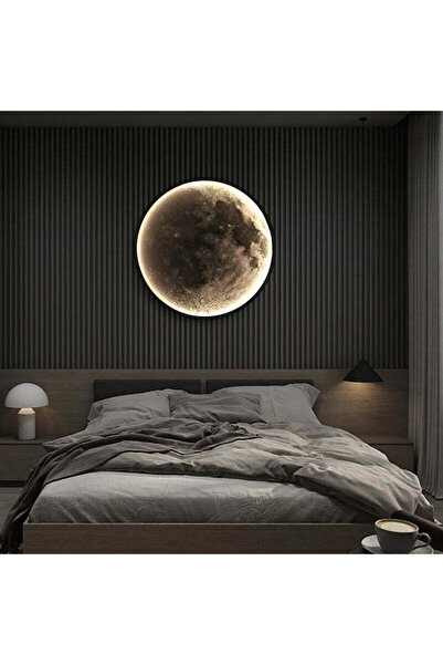 La Cucu Διακοσμητικό Φωτιστικό Τοίχου LED Luna 34W Διάμετρος 50CM Θερμό Φως Ο...