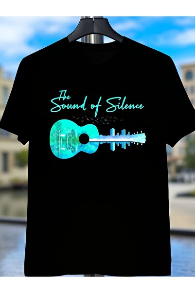 23 nisan Men's Graphic Tee Featuring Music Nature Themes Showcasing Guitar Ar...