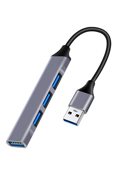 POWERTECH USB hub PT-1114, 4x θυρών, 5Gbps, USB σύνδεση, γκρι