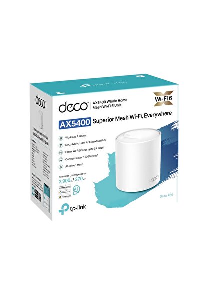 OEM TP-Link Deco X60 (1-Pack) – AX5400 Whole Home Mesh Wi-Fi 6 Unit
