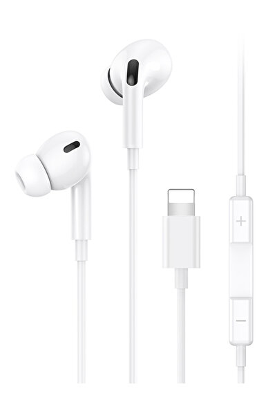 Usams earphones με μικρόφωνο EP-41, Lightning, Φ10mm, 1.2m, λευκά
