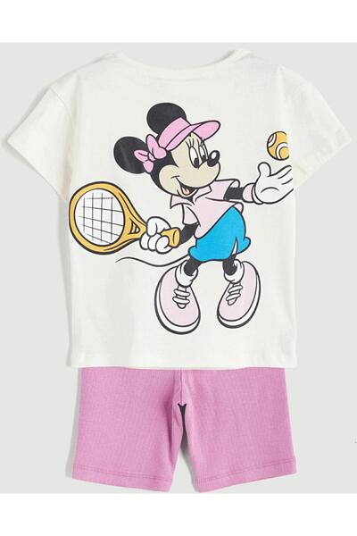 LC Waikiki Set 2 piese pentru fetițe: Tricou și pantaloni scurți cu imprimeu ...
